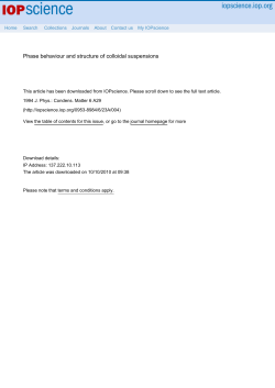Phase behaviour and structure of colloidal suspensions