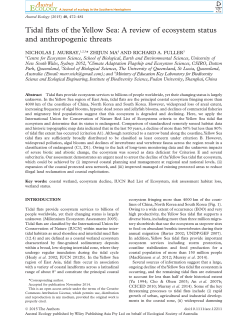 Tidal flats of the Yellow Sea: A review of ecosystem status and