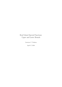 Real-Valued Special Functions: Upper and Lower Bounds