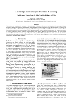 Annotating a historical corpus of German: A case study