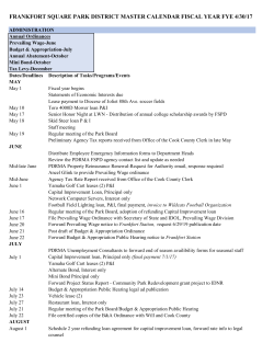 Annual Staff Duties/Responsibilities