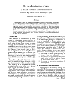 On the electrification of snow - Co