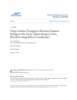 Deep Genetic Divergence Between Disjunct