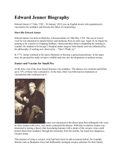 Edward Jenner Biography