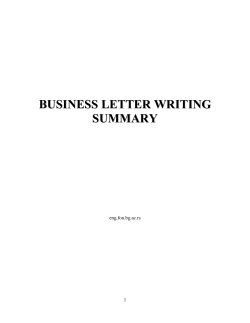 business letter writing