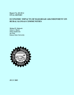 economic impacts of railroad abandonment on rural kansas
