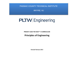 Principles of Engineering - Passaic County Technical Institute