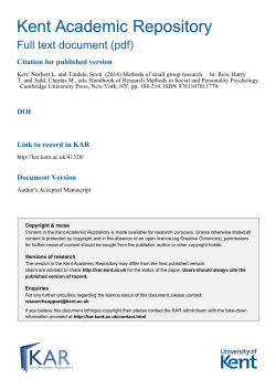Methods of Small Group Research