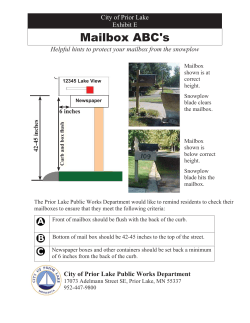 mailbox reg.indd - City of Prior Lake
