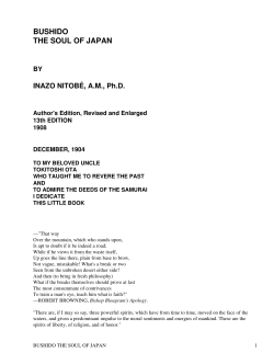 Bushido, the Soul of Japan