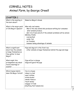 CORNELL NOTES Animal Farm, by George Orwell 1