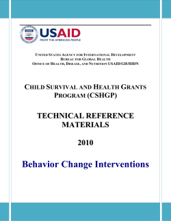 Behavior Change Interventions
