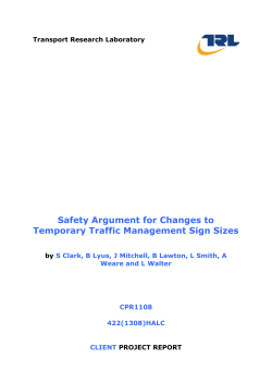 Safety Argument for Changes to Temporary Traffic