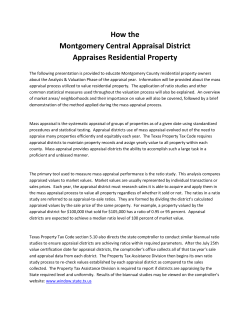 Appraising Residential Property - Montgomery County Appraisal
