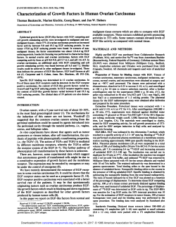 Characterization of Growth Factors in Human