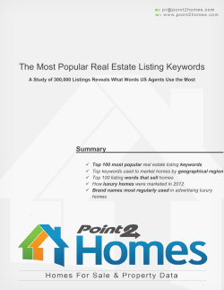 The Most Popular Real Estate Listing Keywords