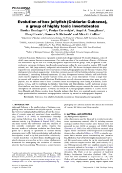 Evolution of box jellyfish (Cnidaria: Cubozoa), a group of highly toxic