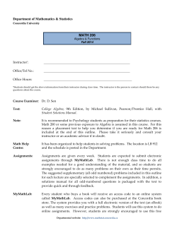 MATH 206 - Concordia University