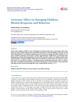 Cartoons` Effect in Changing Children Mental Response and Behavior