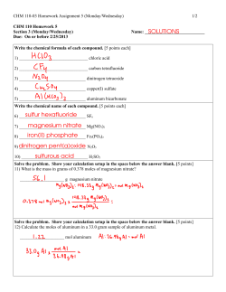 sulfur hexafluoride magnesium nitrate iron(II) phosphate sulfurous