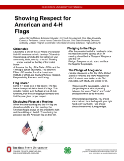 Showing Respect for American and 4-H Flags