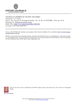 Colson Triangular Numbers in the NT
