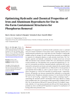 Optimizing Hydraulic and Chemical Properties of Iron and Aluminum