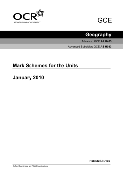 Mark scheme - January
