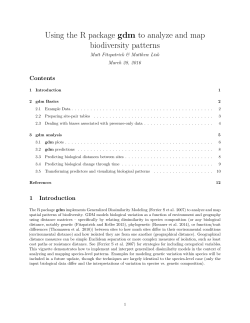 Using the R package gdm to analyze and map biodiversity patterns