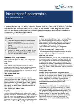 Investment fundamentals