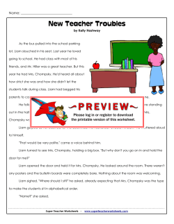 New Teacher Troubles - Super Teacher Worksheets