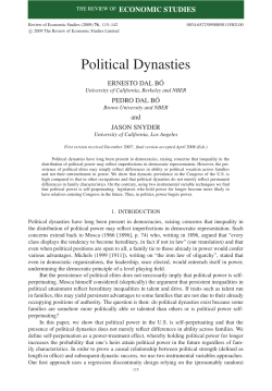 Political Dynasties