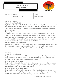 1st Dan &ndash; Cycle 1 Study Sheet