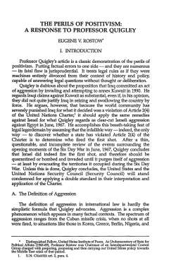 The Perils of Positivism: A Response to Professor Quigley