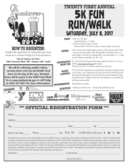 5K Fun Run/WalK - City of Andover, MN
