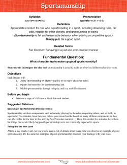 Sportsmanship - School Datebooks