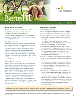 Benefit Bulletin Spring 2009