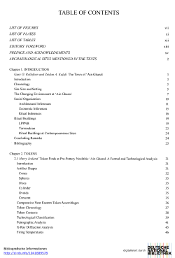 TABLE OF CONTENTS