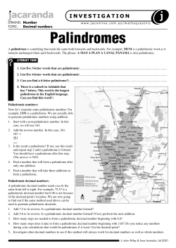 Palindromes