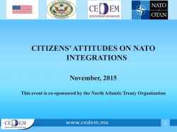 citizens` attitudes on nato integrations - O CEDEM-u