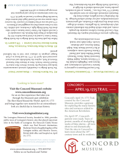 a printable version of Concord`s April 19, 1775 Trail