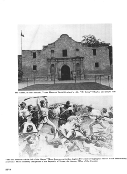 The Alamo, in San Antonio, Texas. Home of David Crockett`s rifle