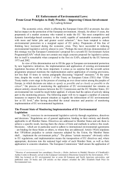 EU Enforcement of Environmental Laws: From Great
