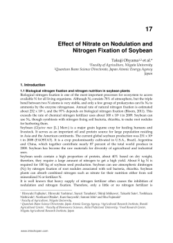 17 Effect of Nitrate on Nodulation and Nitrogen Fixation of Soybean