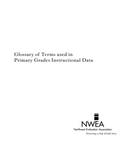 NWEA Glossary of Terms - New Field Primary School
