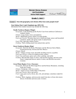 Grade 5, Unit 1 - California History