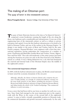 The making of an Ottoman port - Levantine Heritage Foundation