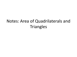 Notes: Area of Quadrilaterals and Triangles
