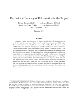 The Political Economy of Deforestation in the Tropics