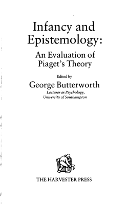 Infancy and Epistemology: